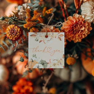 Fall in Love Pumpkin Autumn Baby Shower Favor Tags