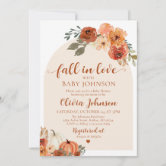 Fall in love baby best sale shower invitation