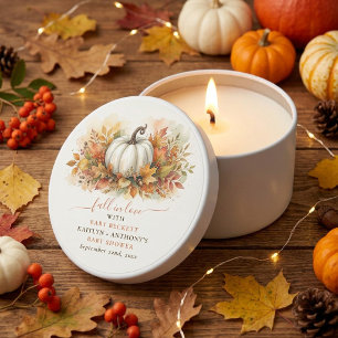 Fall In Love Pumpkin Baby Shower Favor Mini Candle Favors