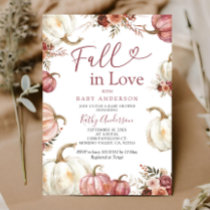 Fall in Love Pumpkin Baby Shower Invitation