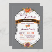 Fall in Love Pumpkin Baby Shower Invitation Gary (Front/Back)