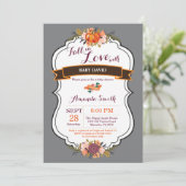 Fall in Love Pumpkin Baby Shower Invitation Gary (Standing Front)