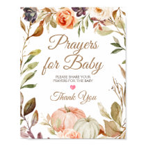 Fall In Love Pumpkin Baby Shower Prayers for Baby Poster