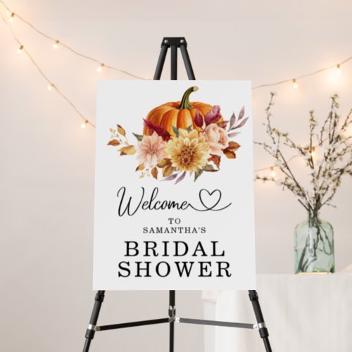 Fall in Love Pumpkin  Bridal Shower Foam Board