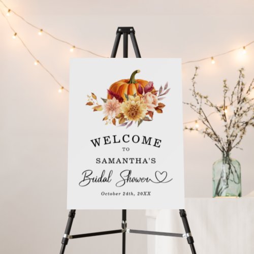 Fall in Love Pumpkin  Bridal Shower Foam Board