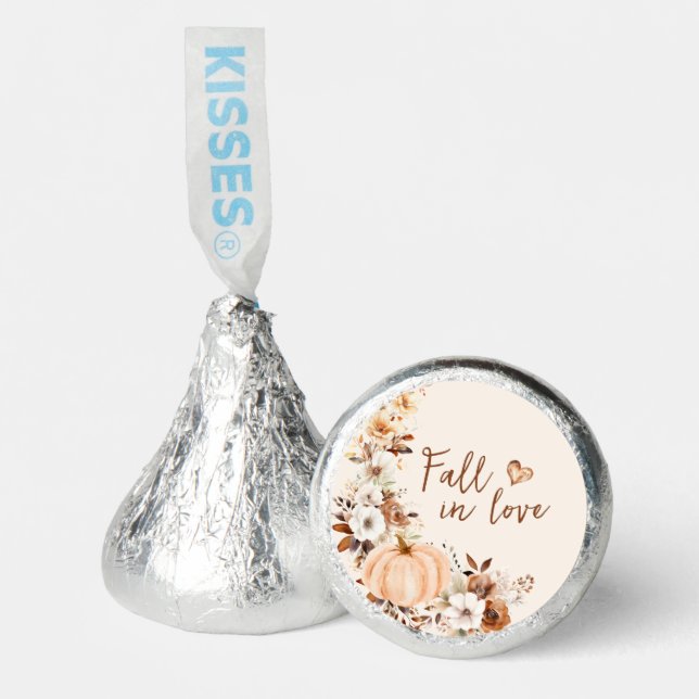 Fall in Love Pumpkin Bridal Shower Hershey®'s Kisses® (Front)