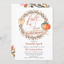 Fall in Love Pumpkin Bridal Shower Invitation