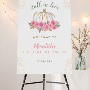Fall in Love Pumpkin Bridal Welcome Foam Board
