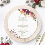 Fall in Love Pumpkin Circle Wedding Menu Card<br><div class="desc">Create an elegant and timeless fall-themed wedding suite that effortlessly reflects your style with personalized details.</div>