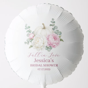 Fall in Love Pumpkin Fall Peony Bridal Shower Balloon