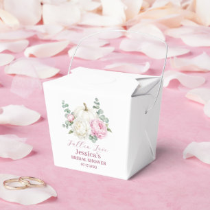 Fall in Love Pumpkin Fall Peony Bridal Shower Favor Boxes