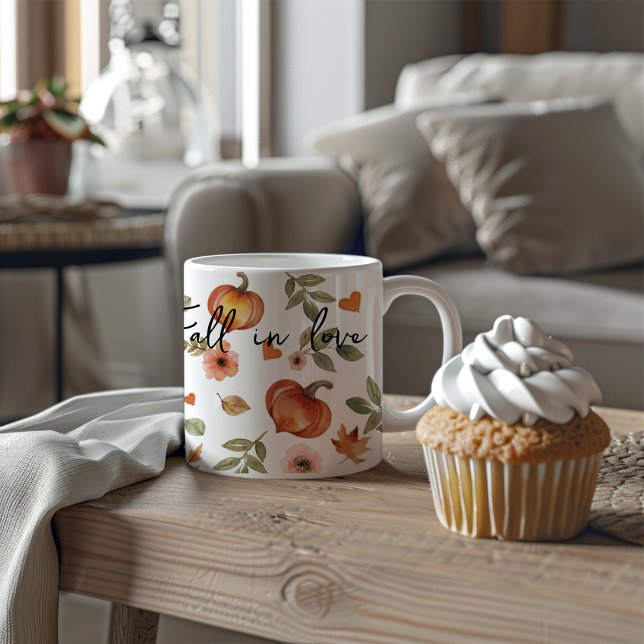Fall In Love Pumpkin Heart Coffee Mug (Creator Uploaded)
