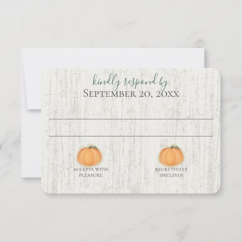 Fall in Love Pumpkin Sunflowers  Lights Wedding  Invitation