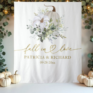 Fall In Love Pumpkin Wedding Backdrop