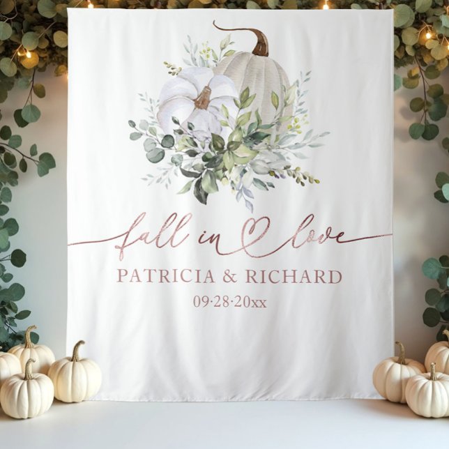 Fall In Love Pumpkin Wedding Backdrop (Creator Uploaded)