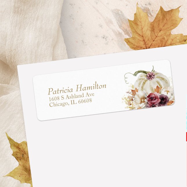 Fall in Love Pumpkin Wedding Label (Creator Uploaded)