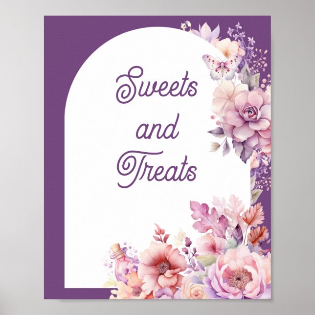 Fall in love purple Halloween Sweets and treats Poster (Front)