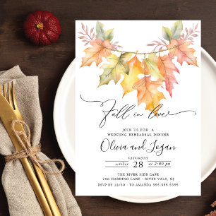Fall In Love Rehearsal Dinner Invitation