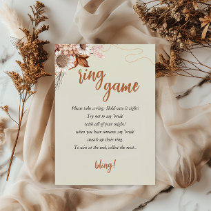 Fall in love Ring Hunt Bridal Shower Game Card