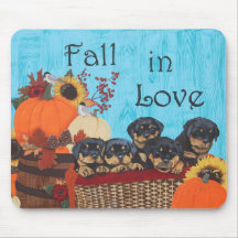 Fall in Love Rottweiler Print