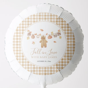 Fall in Love Rustic Baby Clothesline Baby Shower Balloon