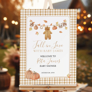 Fall in Love Rustic Baby Clothesline Baby Shower Foam Board