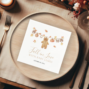 Fall in Love Rustic Boho Fall Baby Shower Napkins