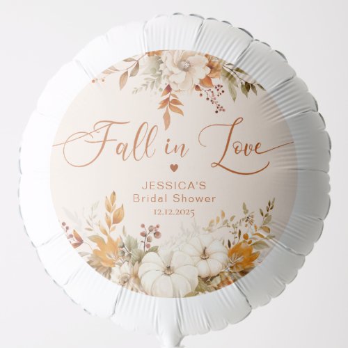 Fall in love rustic bridal shower  balloon