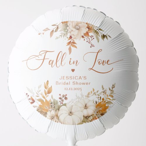 Fall in love rustic bridal shower  balloon