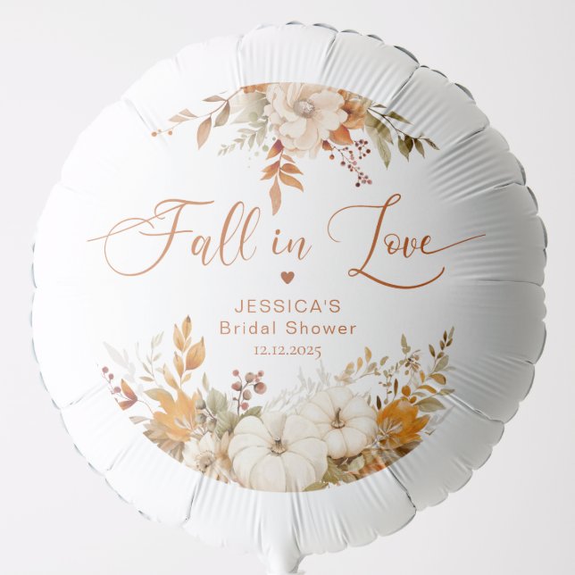Fall in love rustic bridal shower  balloon (Front)