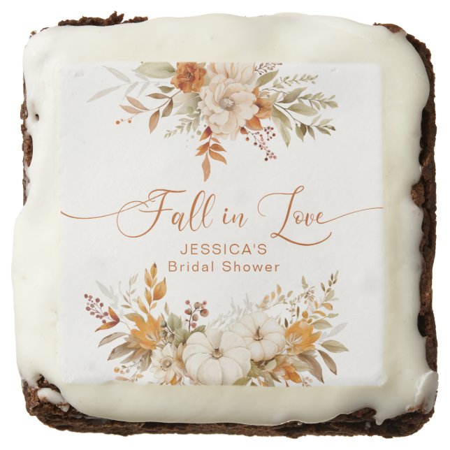 Fall in love rustic bridal shower  brownie (Front)
