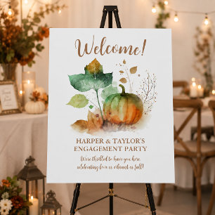 Fall In Love Rustic Elegant Pumpkin Foam Board