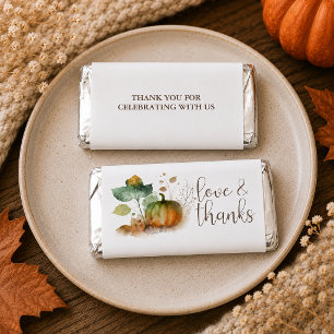 Fall In Love Rustic Elegant Pumpkin Hershey's Miniatures