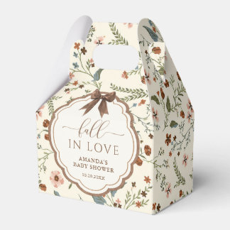 Fall in Love Rustic Floral Baby Shower Favor Boxes