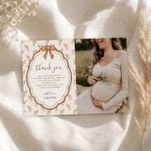 Fall in Love Rustic Floral Baby Shower Photo