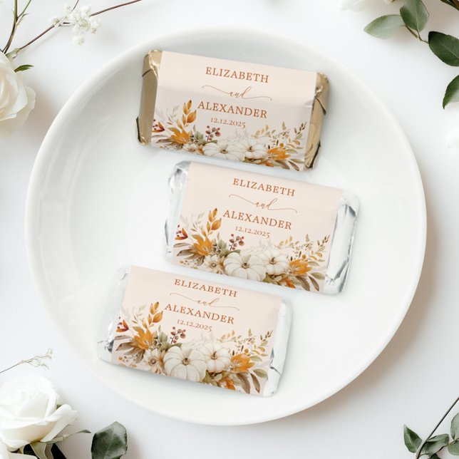 Fall in love Rustic modern Wedding Hershey's Miniatures (Creator Uploaded)