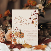 Fall in Love Rustic Pumpkin Floral Bridal Shower