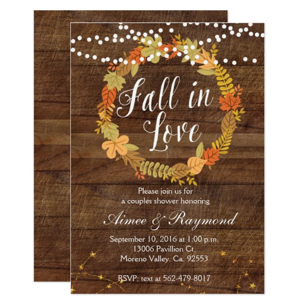 Fall In Love Shower Invitation