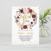 fall in love shower invitation (Standing Front)