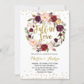 fall in love shower invitation (Front)