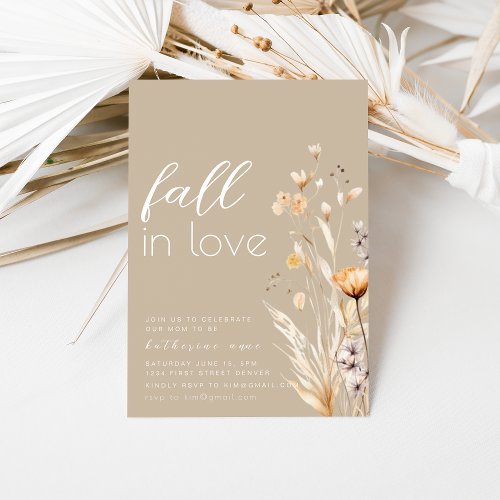 Fall in Love Shower Party Invitation Template