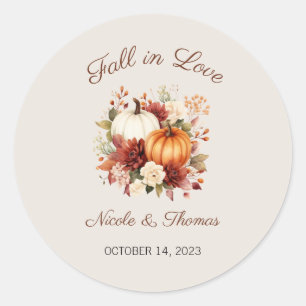 Fall in Love Stickers, Wedding Labels