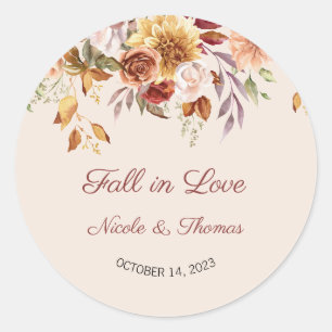 Fall in Love Stickers, Wedding Labels