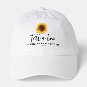 Fall in Love Sunflower Baby Shower Hat