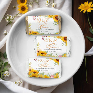 Fall in Love Sunflower Bridal Shower Hershey's Miniatures