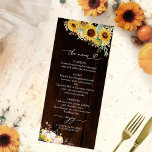 Fall in Love Sunflower Pumpkin Wedding Menu Cards<br><div class="desc">Create an elegant and timeless fall-themed wedding suite that effortlessly reflects your style with personalized details.</div>