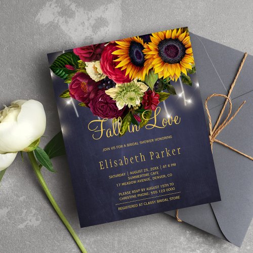 Fall in love sunflower roses BUDGET bridal shower