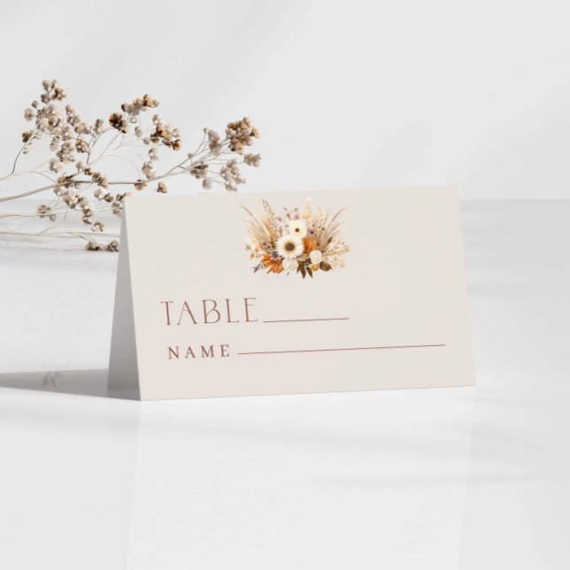 Fall In Love Table Number  Place Card (Creator Uploaded)