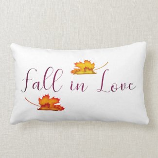 Fall in Love Trendy Purple and Autumn Trees Lumbar Pillow