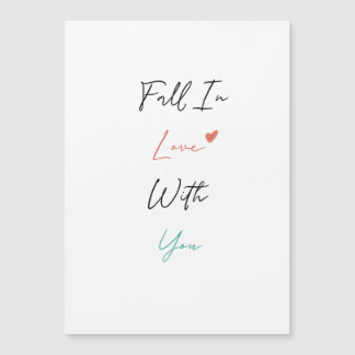 Fall In Love Valentine's Day Magnetic Card